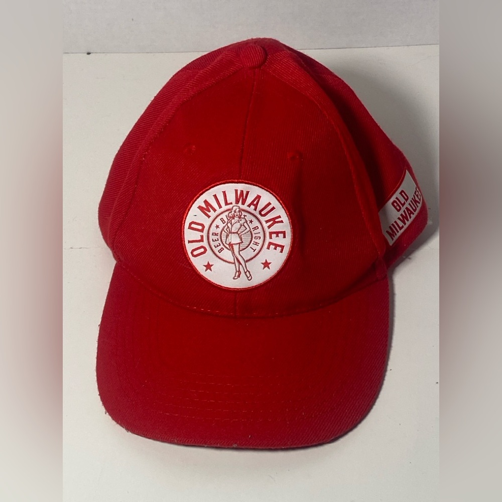 Old Milwaukee Beer Red Snapback Baseball Hat